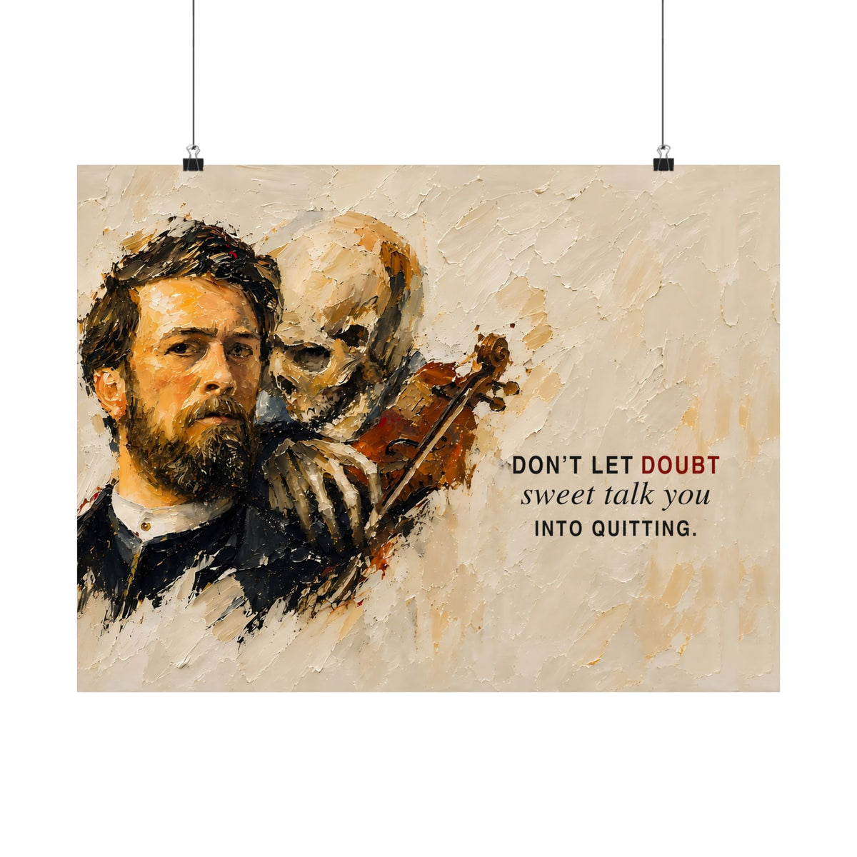 Don't Let Doubt - Motivational Wall Art | Matte Poster (Landscape)