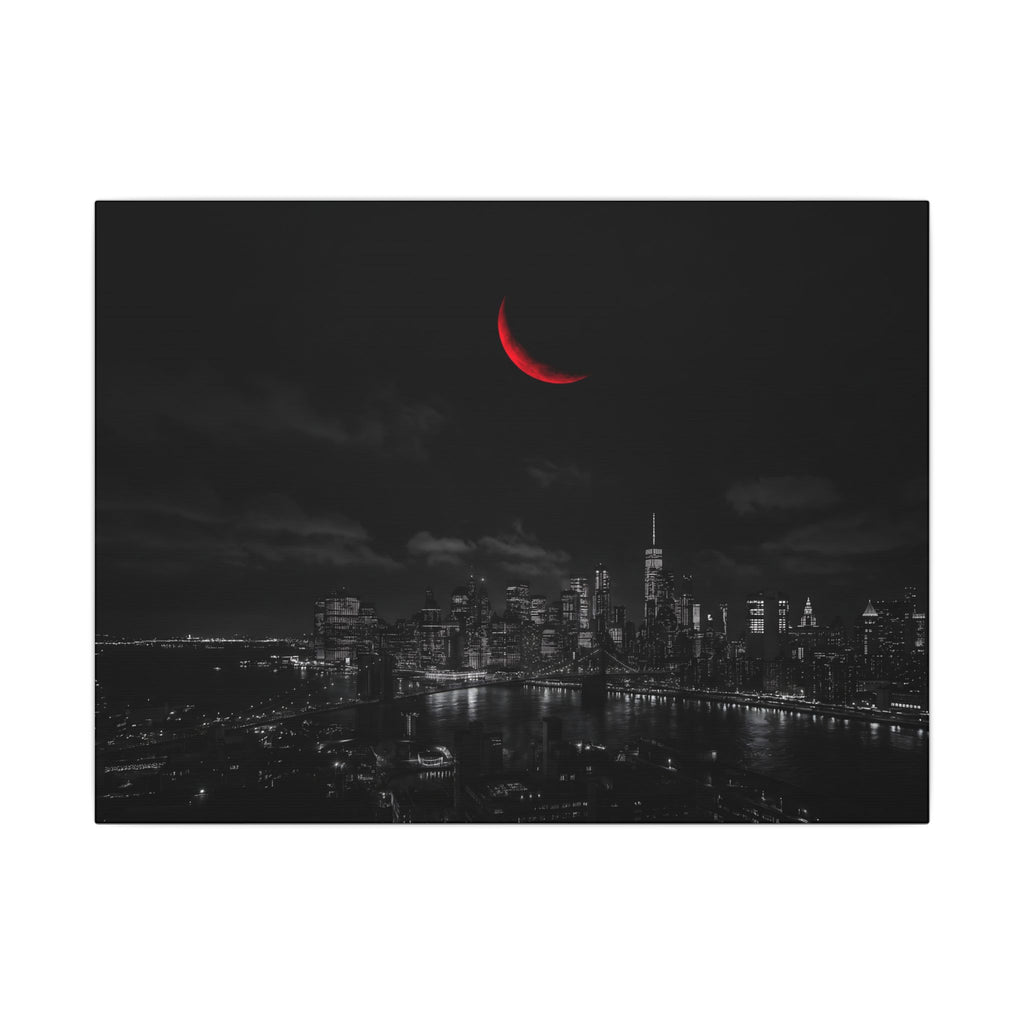 Red Crescent - Red Wall Decor | Canvas (Landscape)