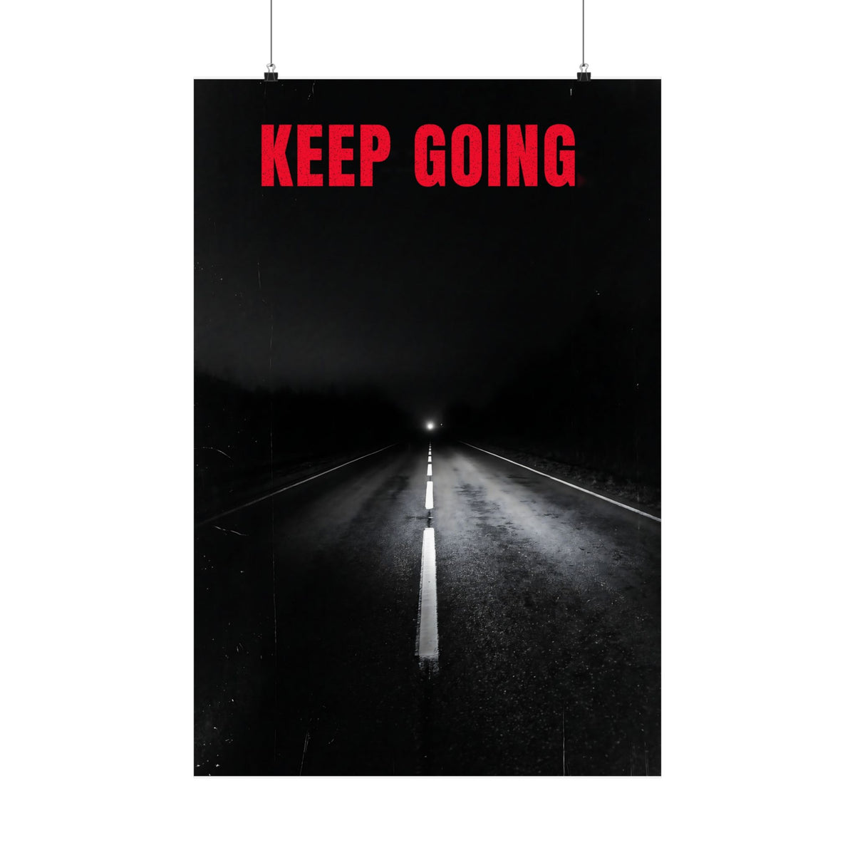 The Extra Mile - Night Road Wall Art | Matte Poster