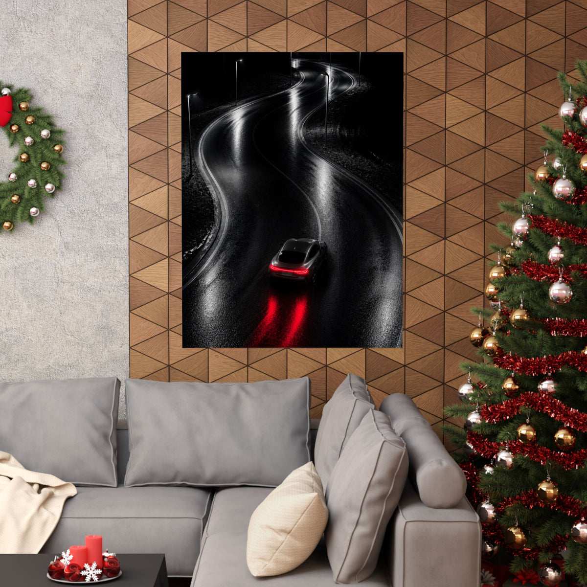 The Racing Line - Night Driving Wall Art | Matte Poster