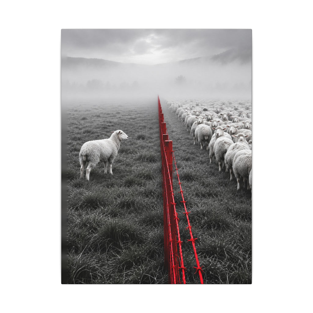 Lone Lamb - Black and White Wall Art | Canvas