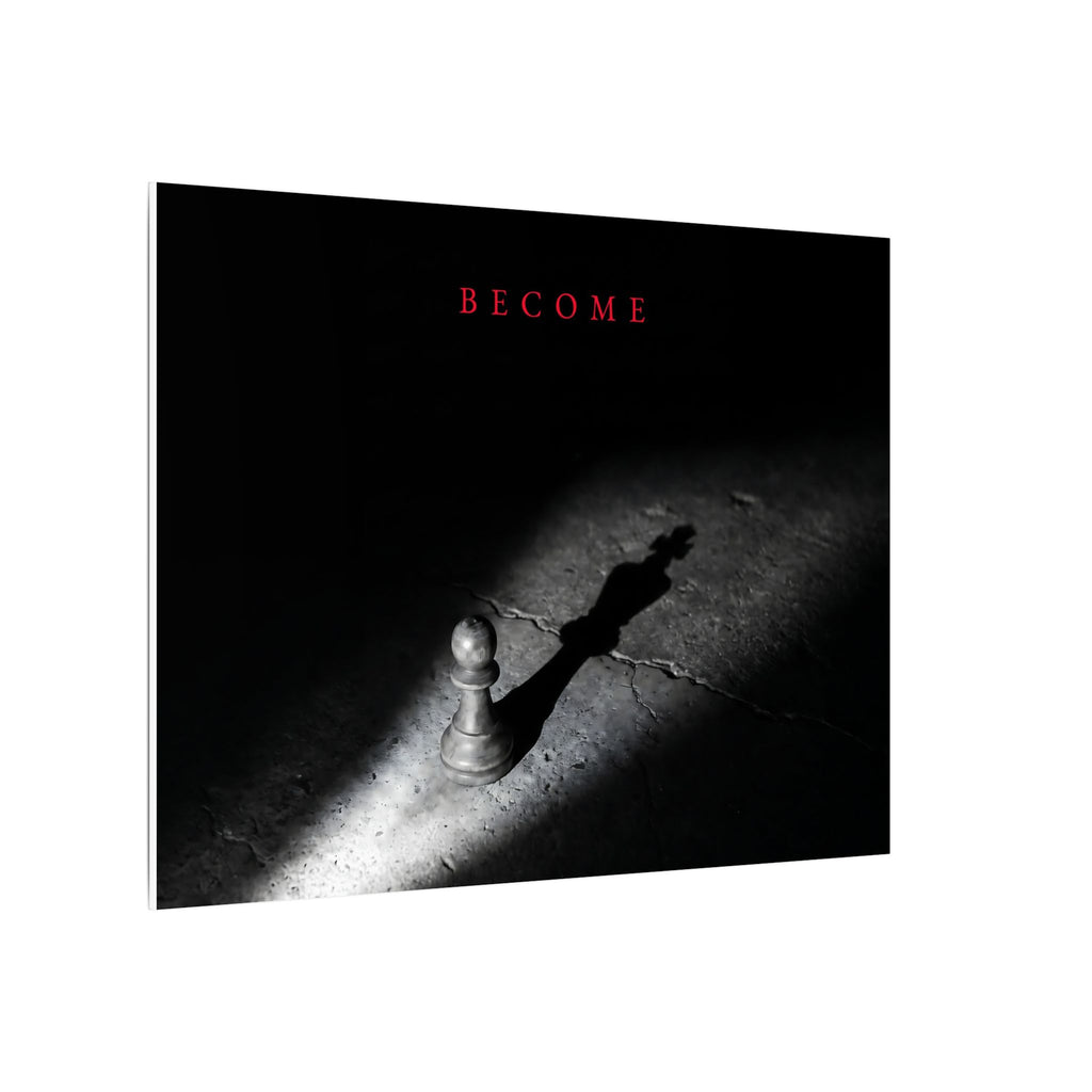 Become - Chess King Shadow Wall Art | Canvas (Landscape)