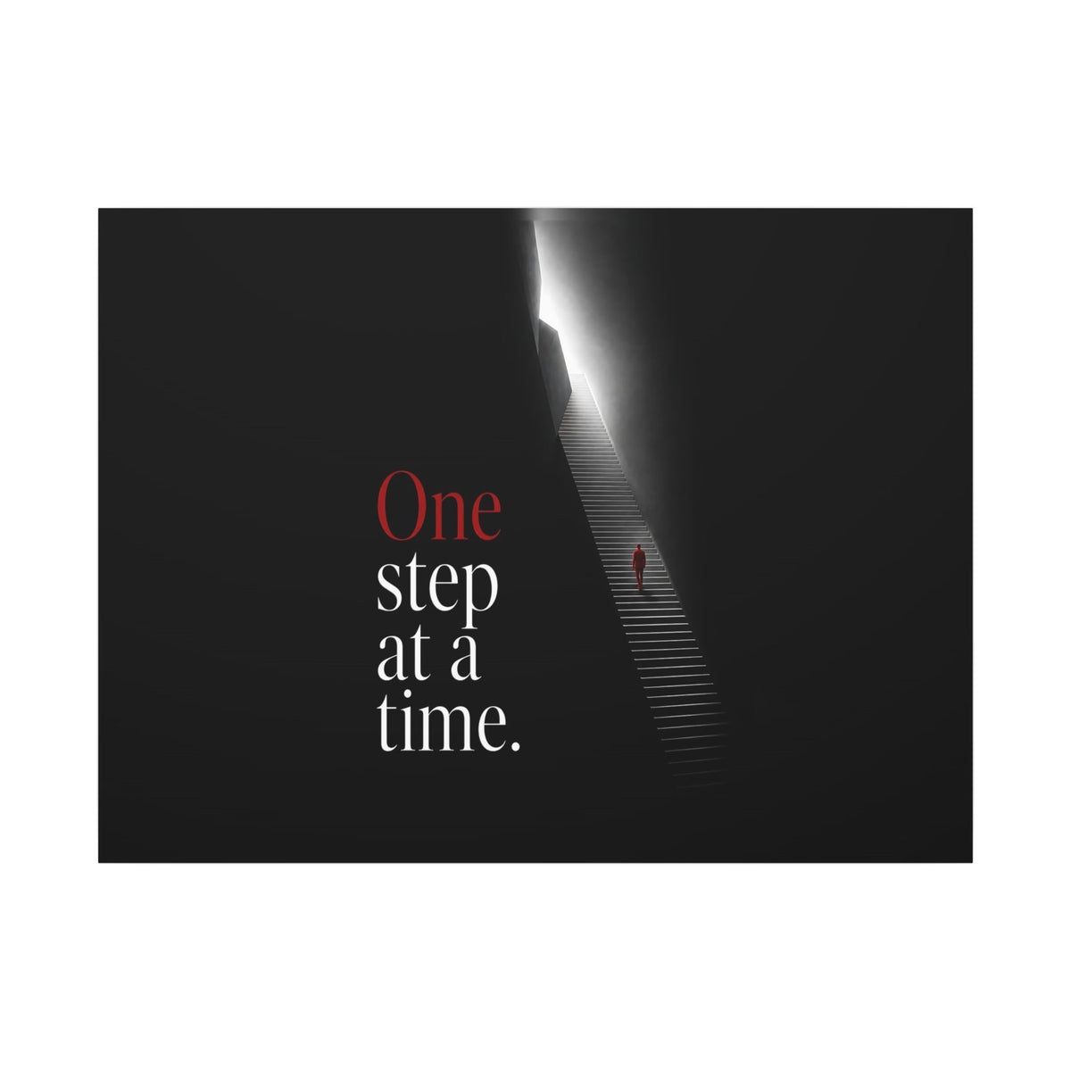 One Step at a Time - Office Wall Art | Canvas (Landscape)