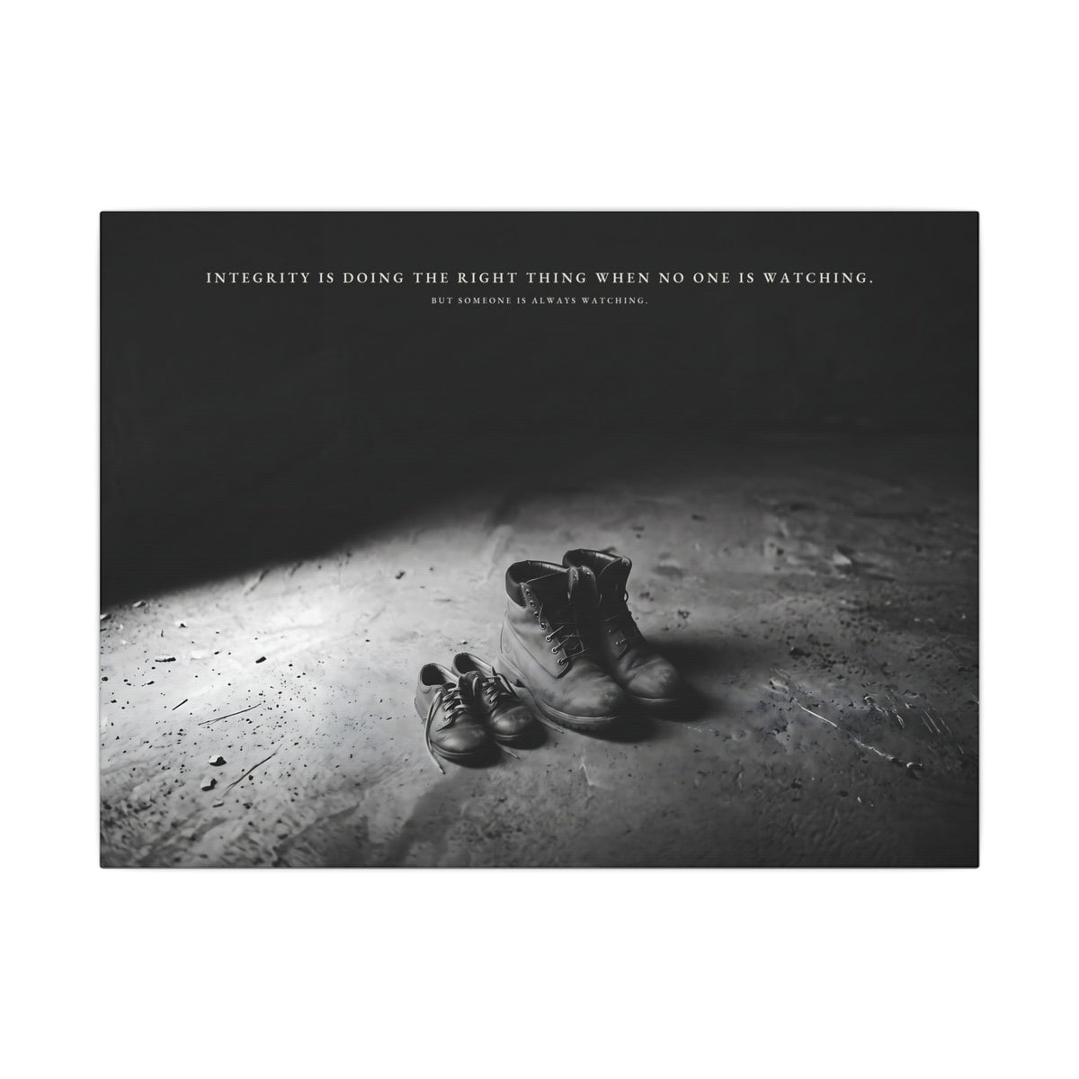 Integrity Is Doing the Right Thing When No One Is Watching - Wall Art | Canvas (Landscape)