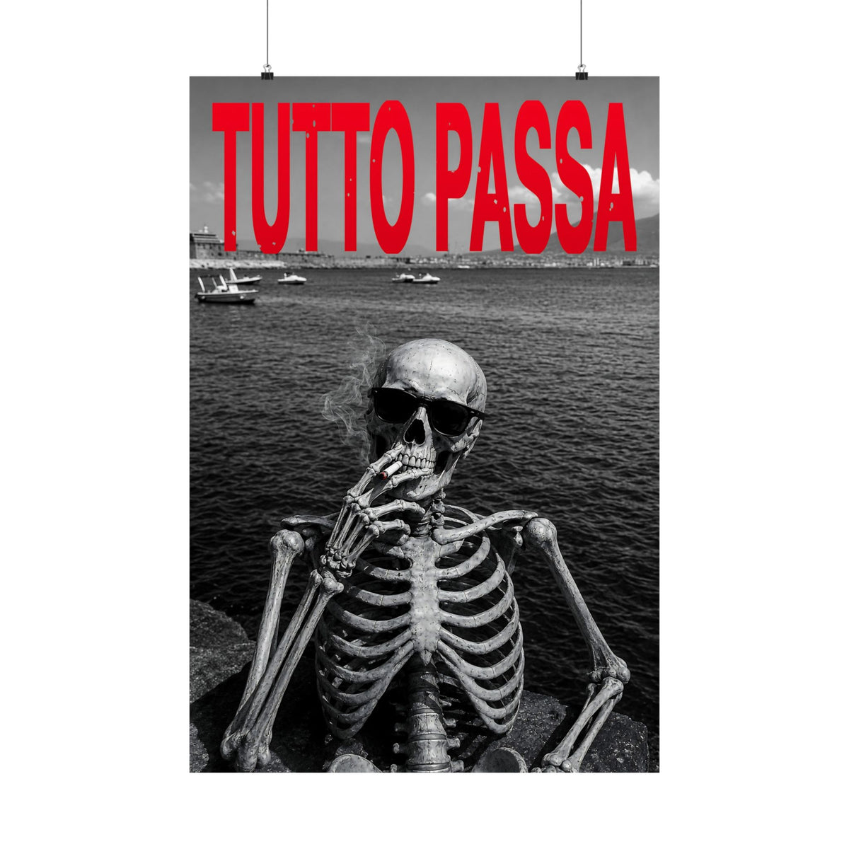 Tutto Passa - Skeleton Painting | Matte Poster