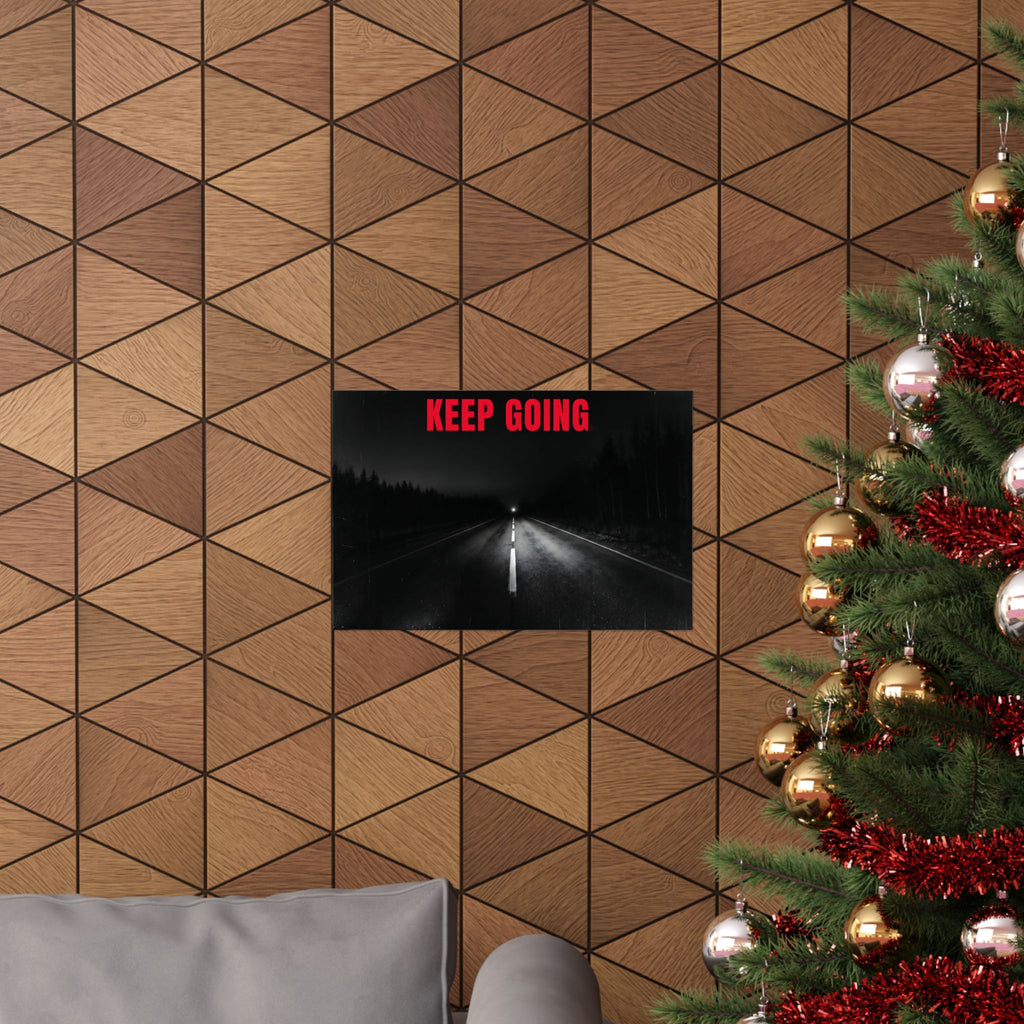 The Extra Mile - Night Road Wall Art | Matte Poster (Landscape)