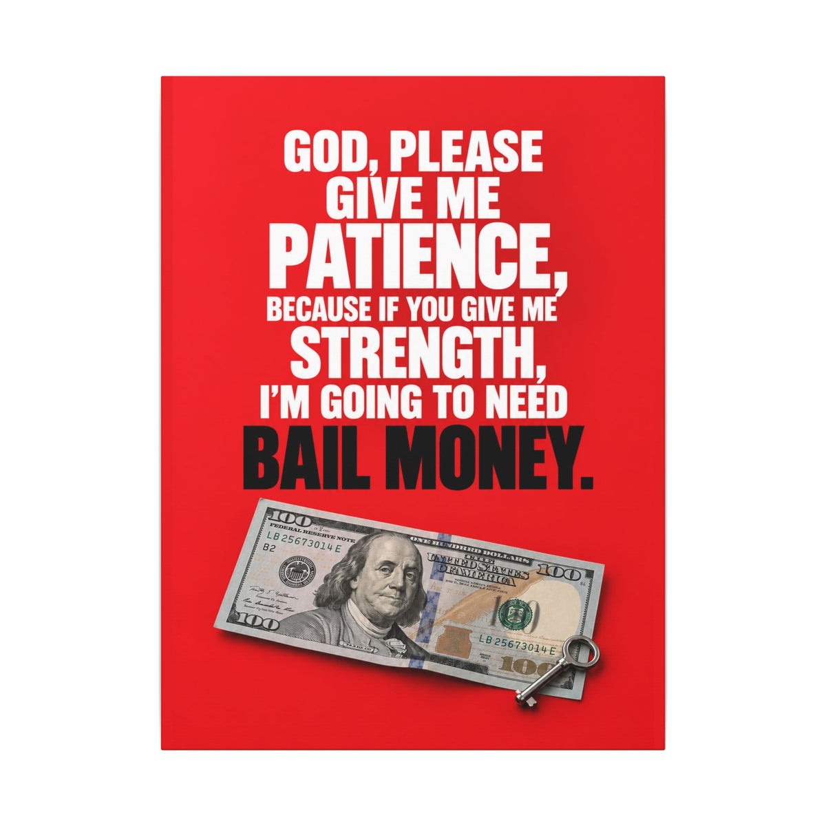 Bail Money - Meme Wall Art | Canvas