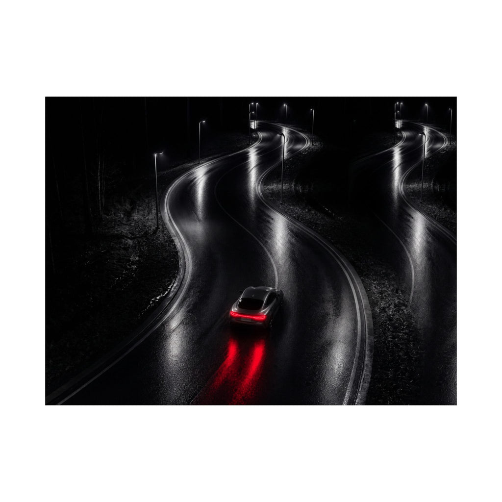 The Racing Line - Night Driving Wall Art | Matte Poster (Landscape)