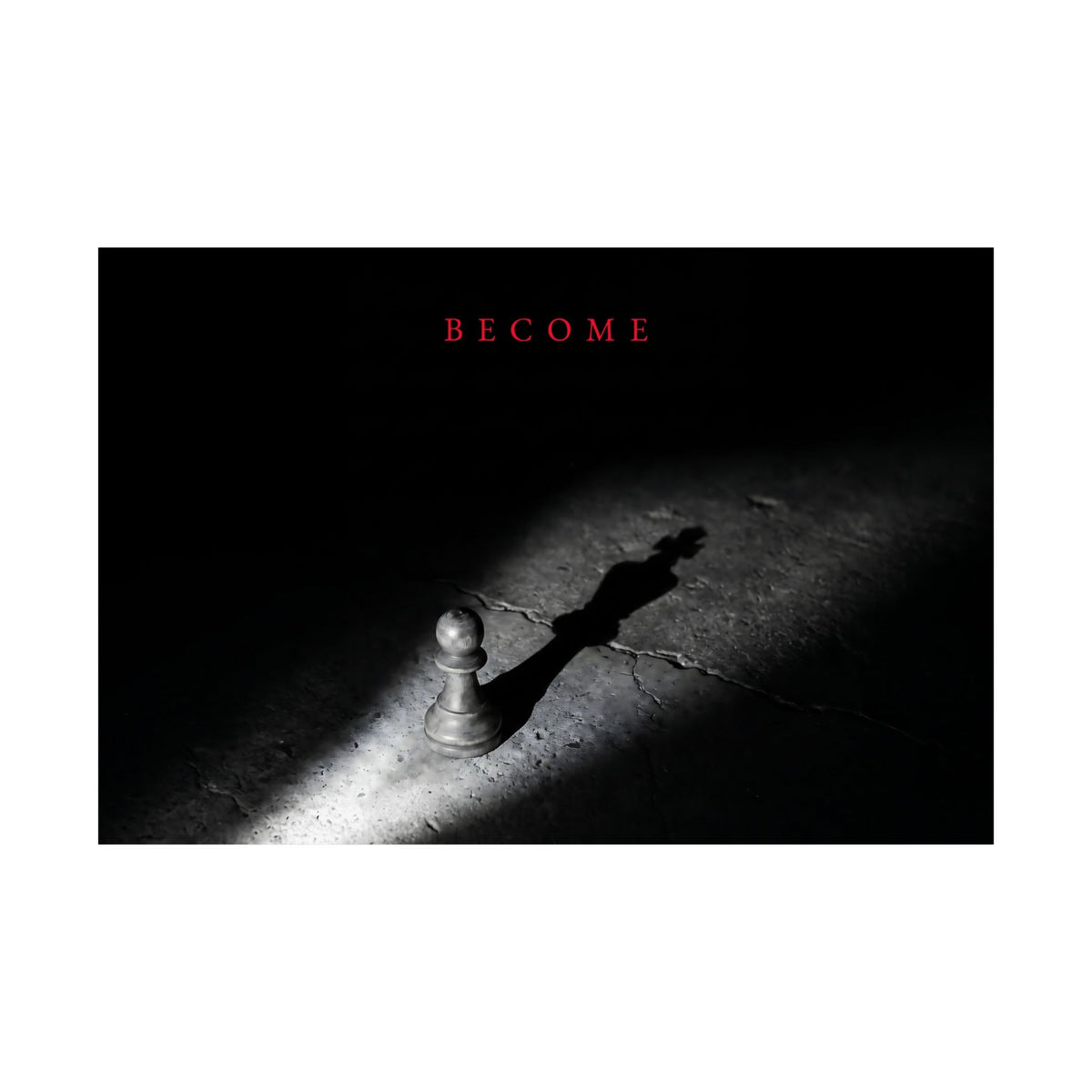 Become - Chess King Shadow Wall Art | Matte Poster (Landscape)