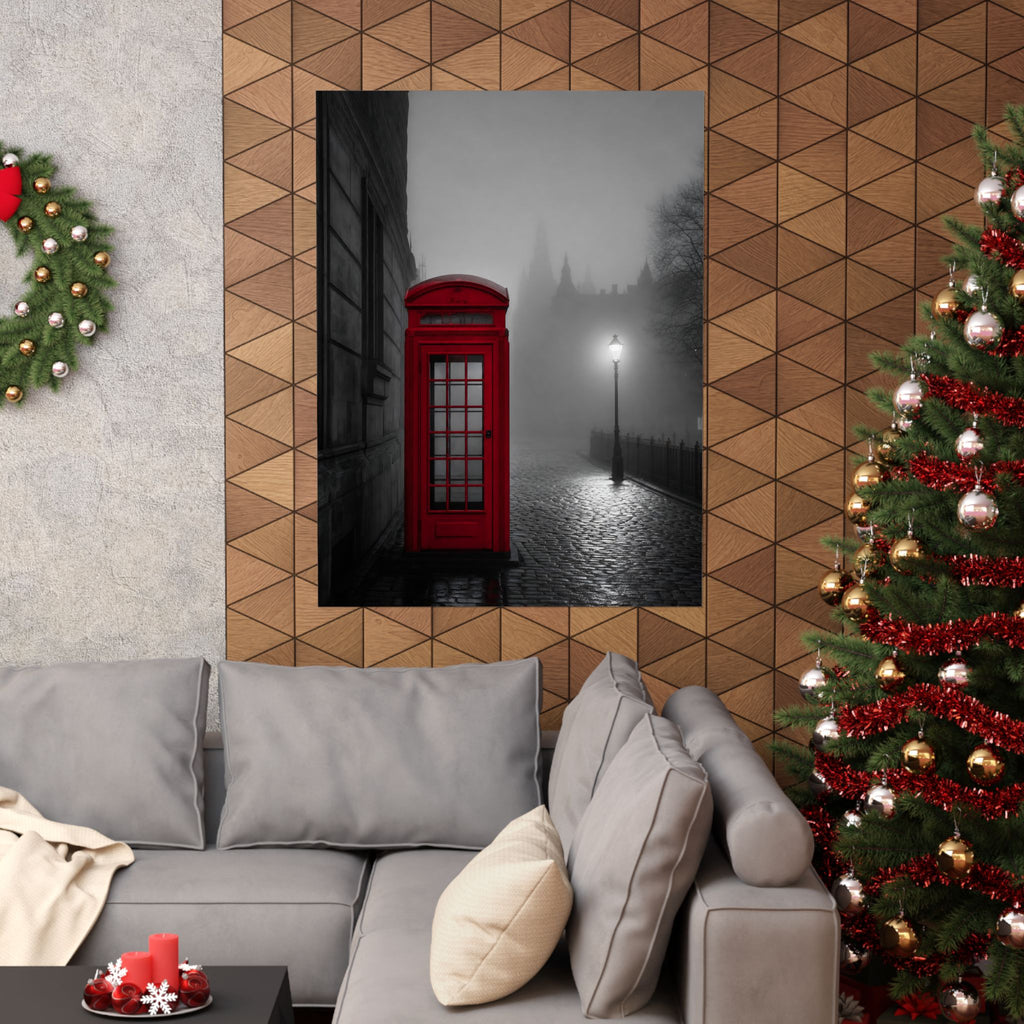 The Red Booth - Unique Office Art | Matte Poster