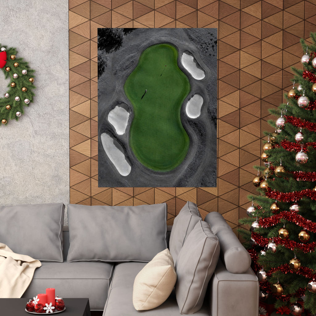 Aerial Solitude - Golf Course Wall Art | Matte Poster