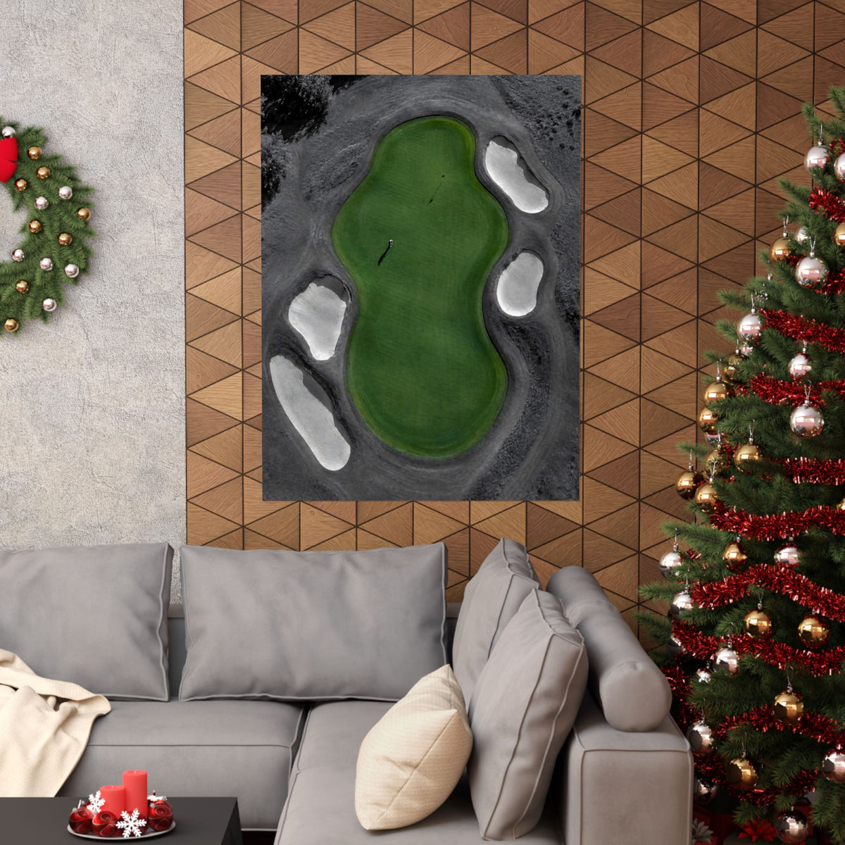 Aerial Solitude - Golf Course Wall Art | Matte Poster