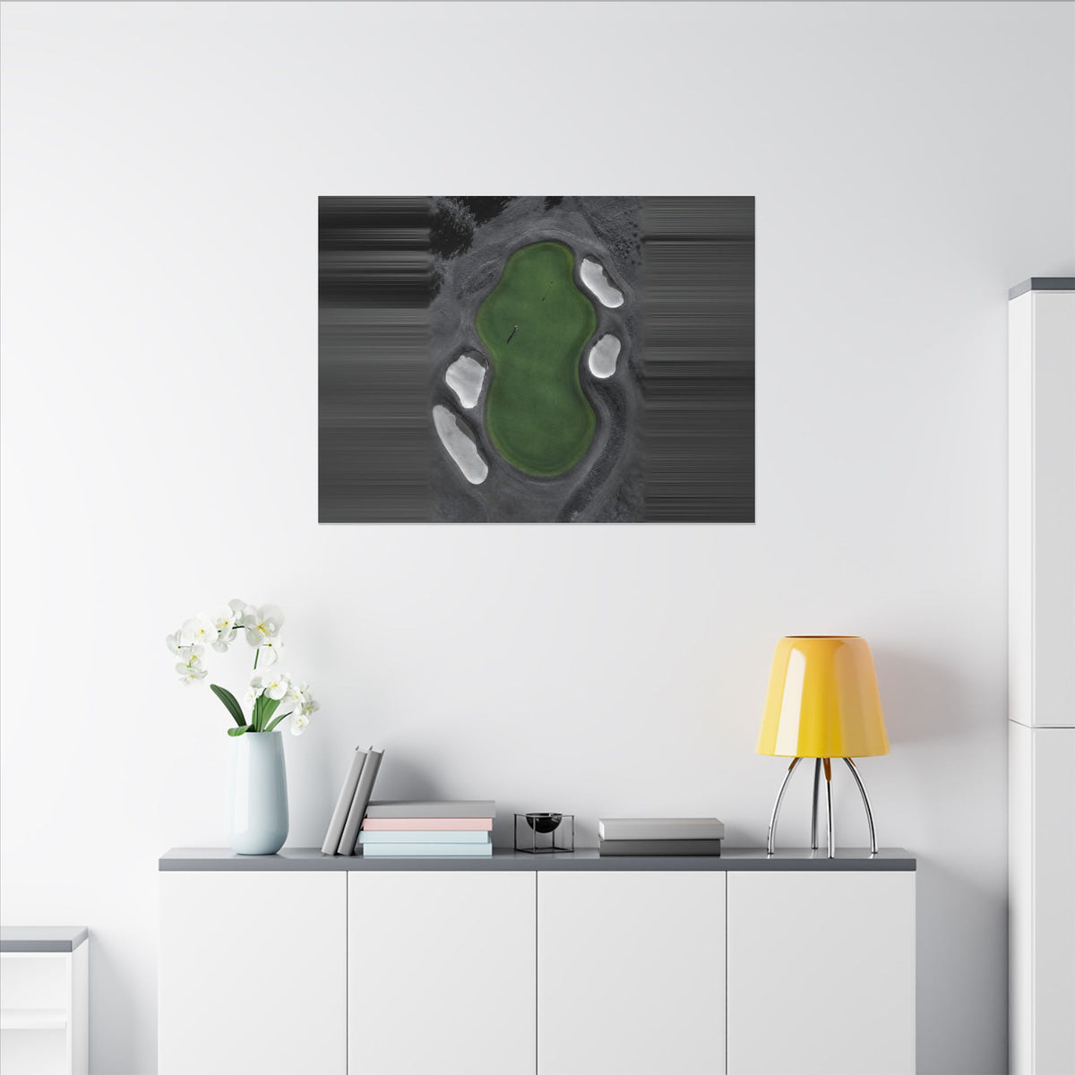 Aerial Solitude - Golf Course Wall Art | Canvas (Landscape)