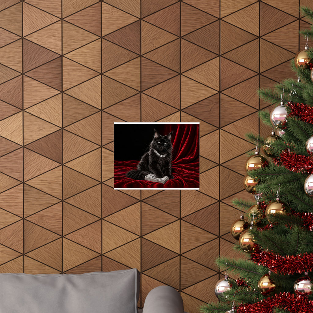 Cat Cash - Meme Wall Art | Matte Poster (Landscape)