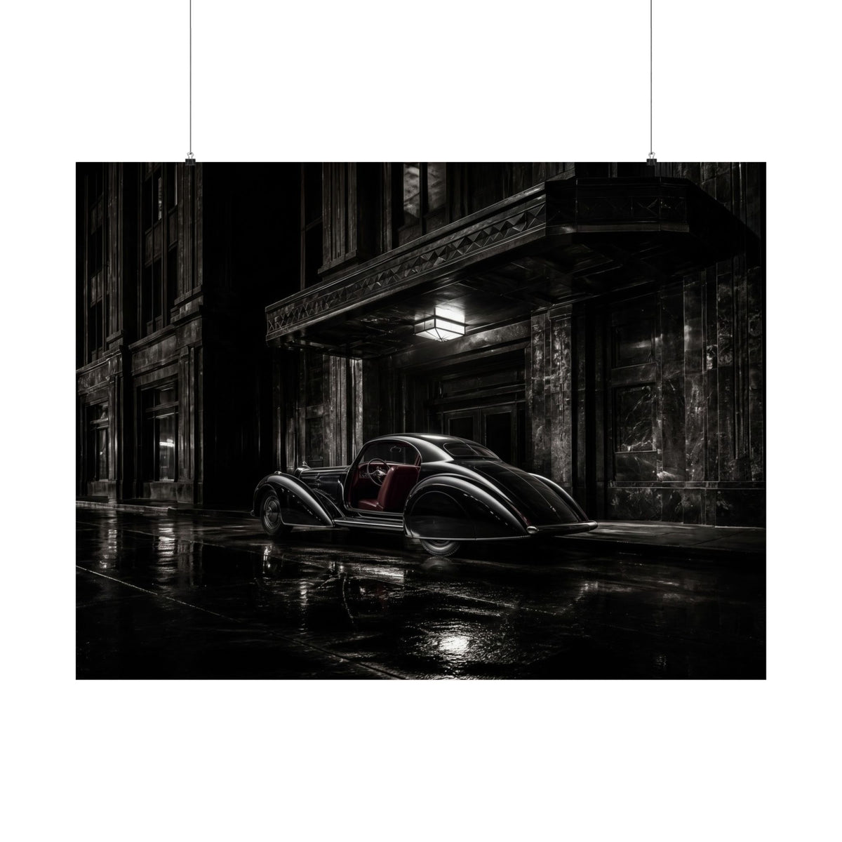 Art Deco Coupe - Art Deco Car Wall Art | Matte Poster (Landscape)