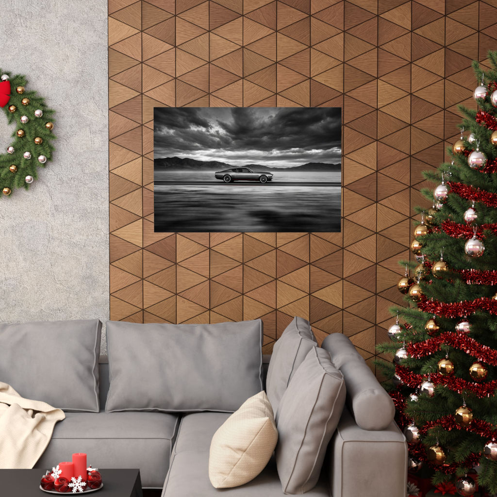 Open Road Velocity - Muscle Car Wall Art | Matte Poster (Landscape)