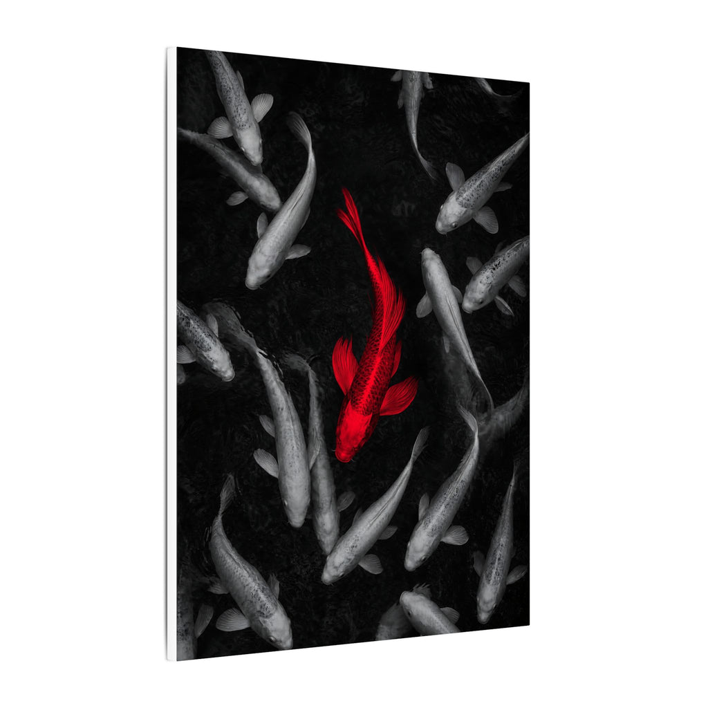 The Red Koi - Red And Black Wall Art | Canvas