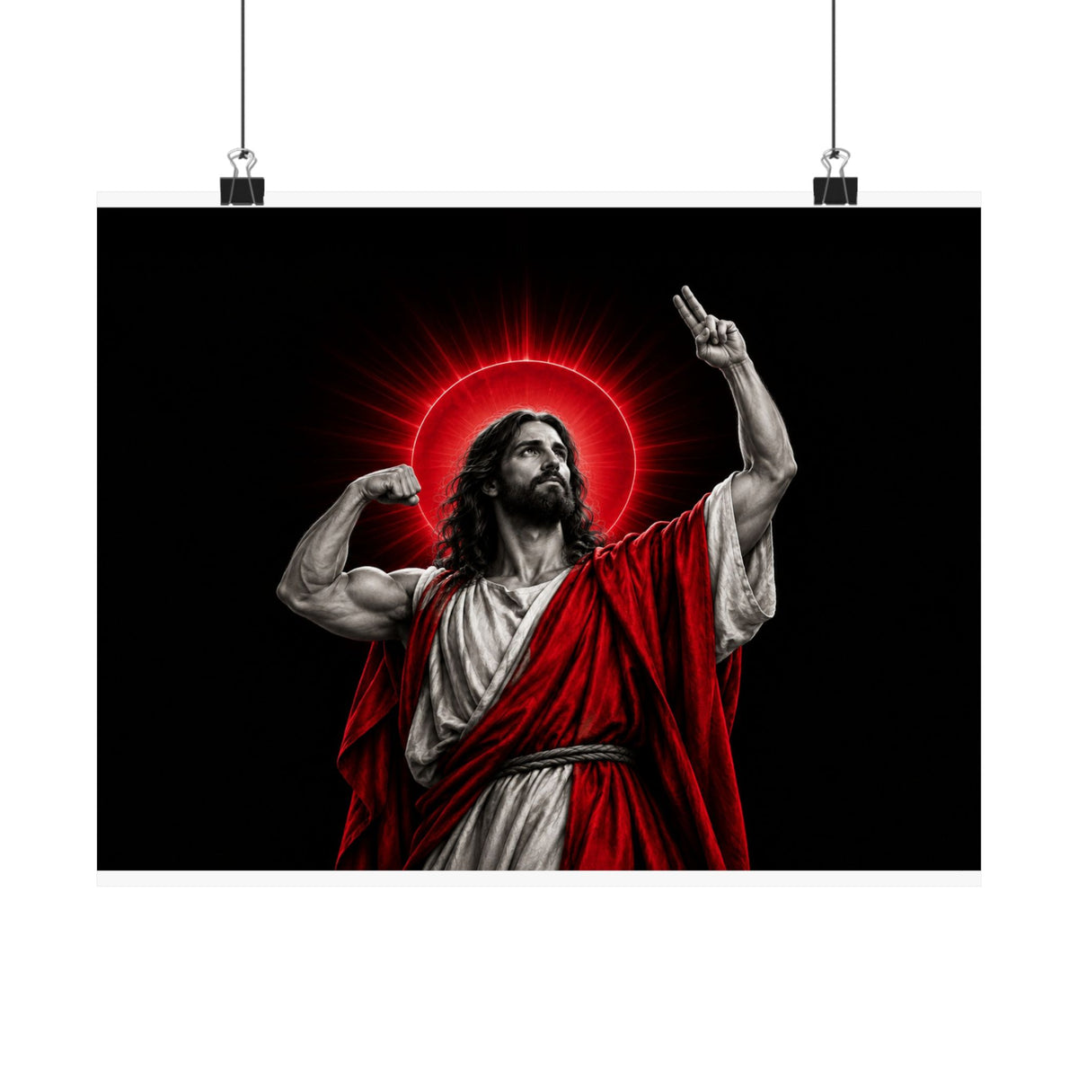 Faith and Iron - Gym Wall Art | Matte Poster (Landscape)