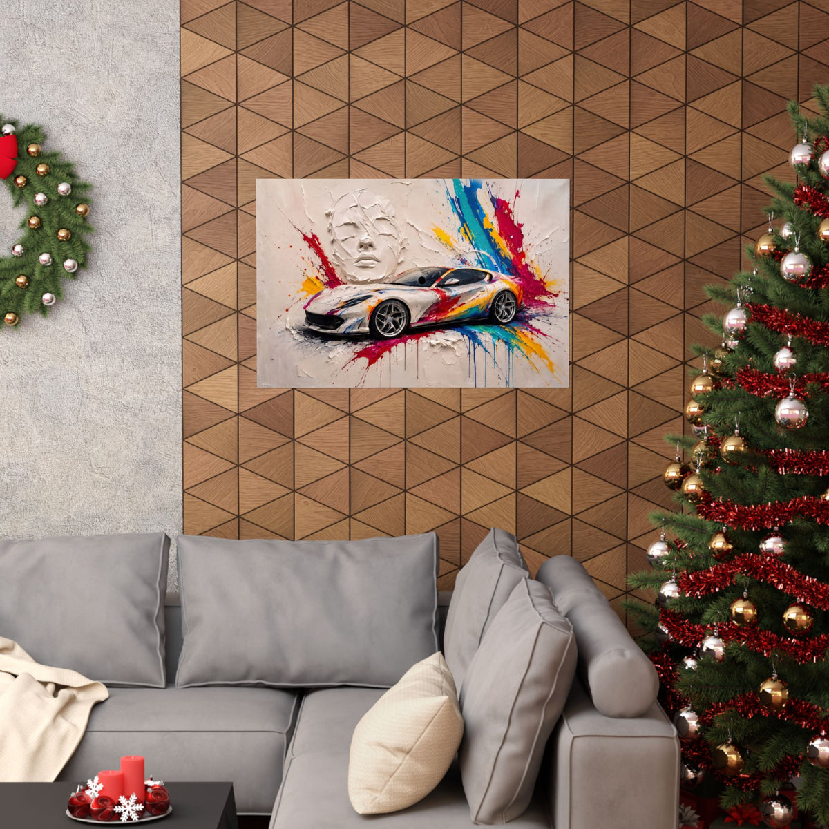 Full Throttle Wide - Supercar Splash Art Landscape | Matte Poster