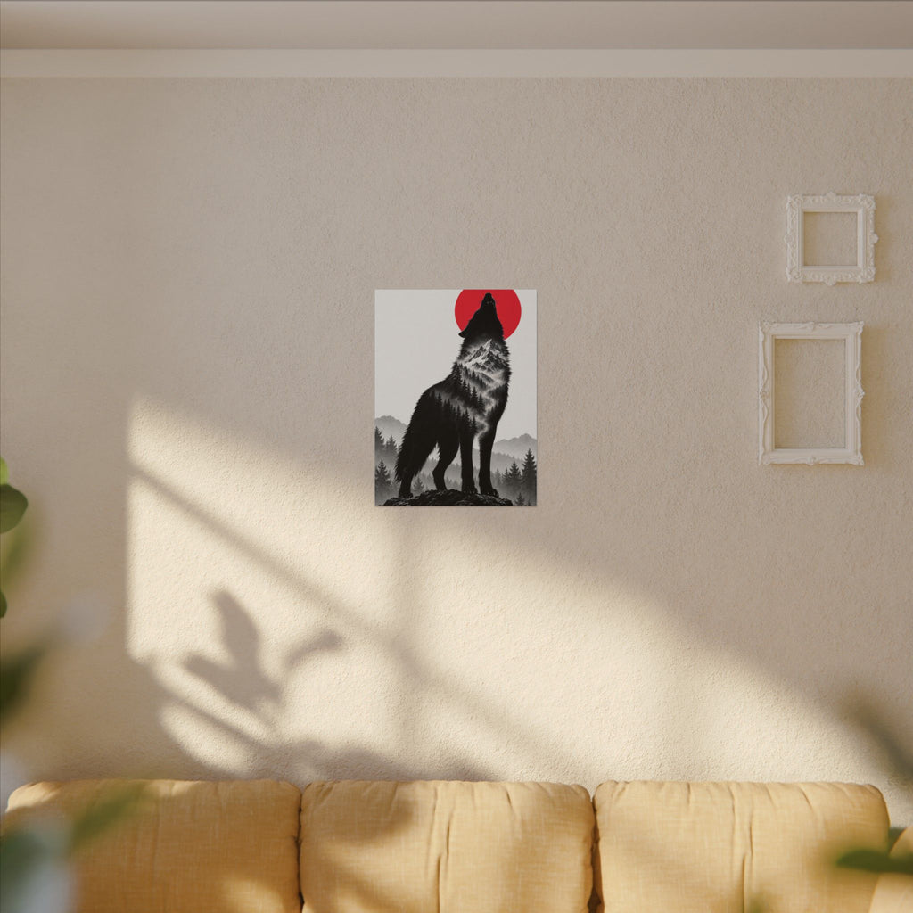 Howling Wolf - Dark Wall Art | Canvas