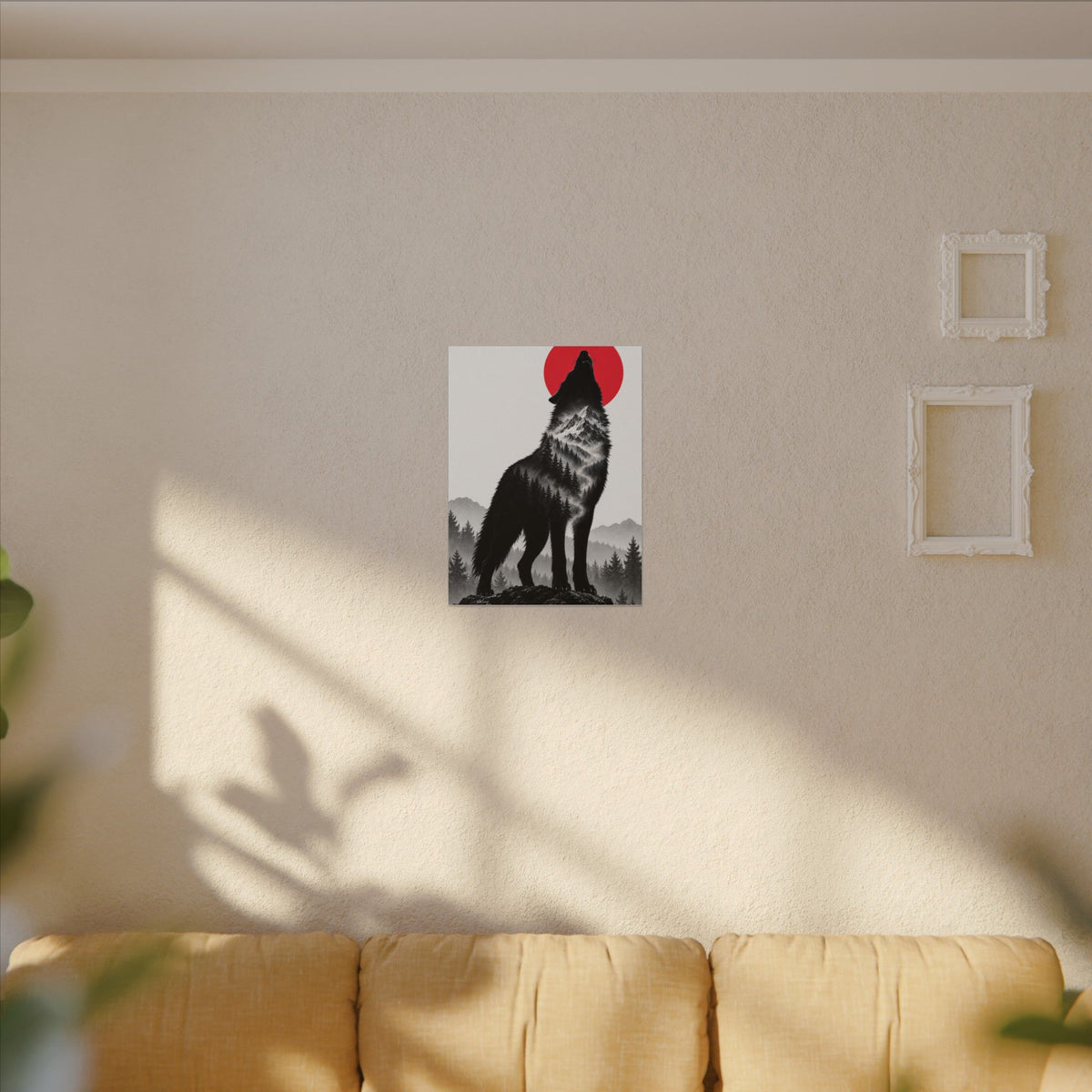 Howling Wolf - Dark Wall Art | Canvas