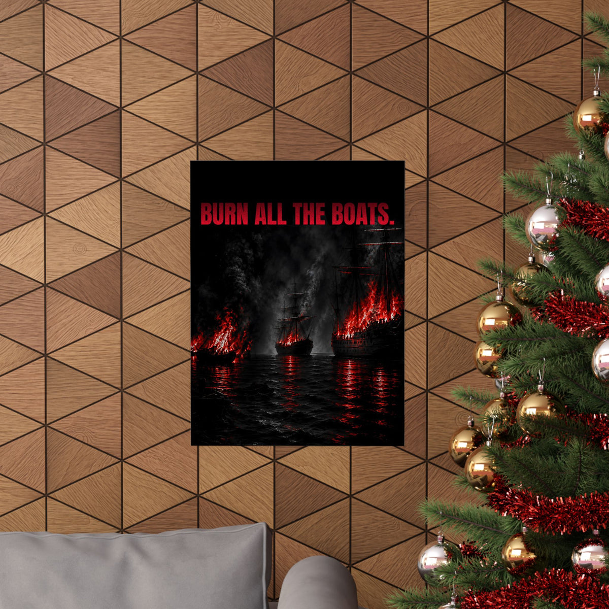 Burn All the Boats - Nautical Wall Art | Matte Poster