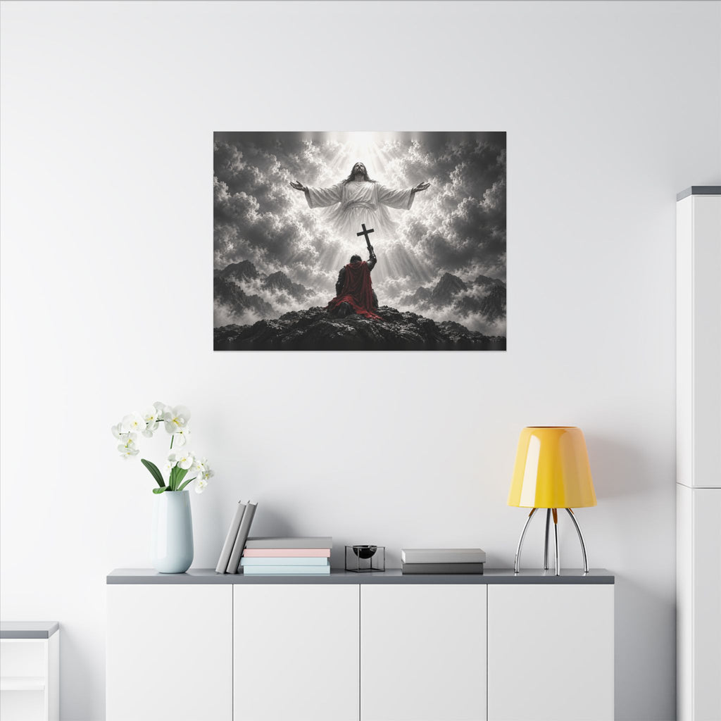 Jesus and the Warrior - Christian Wall Art | Canvas (Landscape)