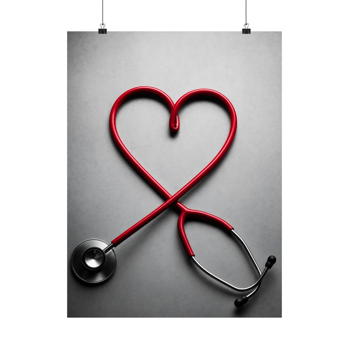 The Stethoscope Heart - Doctor's Office Wall Art | Matte Poster