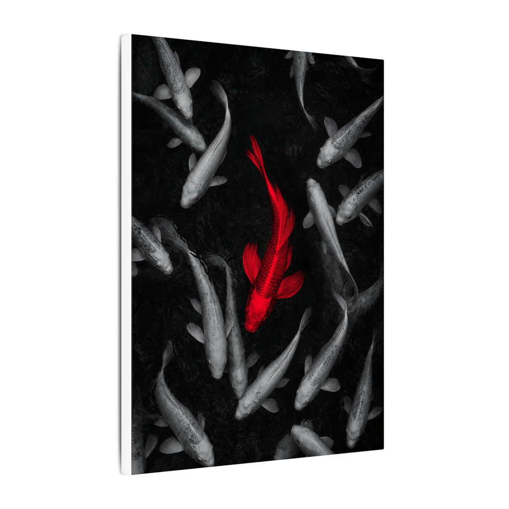The Red Koi - Red And Black Wall Art | Canvas