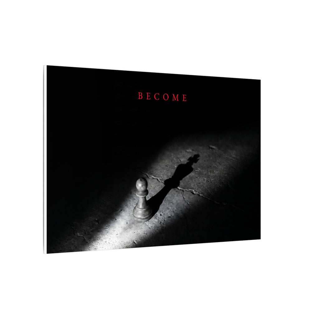 Become - Chess King Shadow Wall Art | Canvas (Landscape)