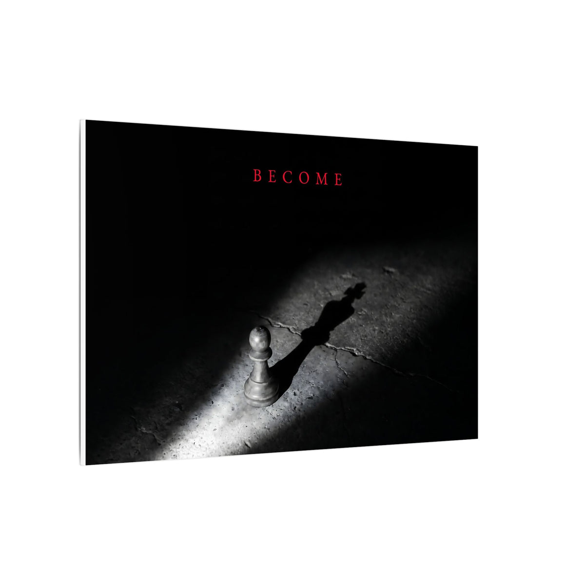 Become - Chess King Shadow Wall Art | Canvas (Landscape)