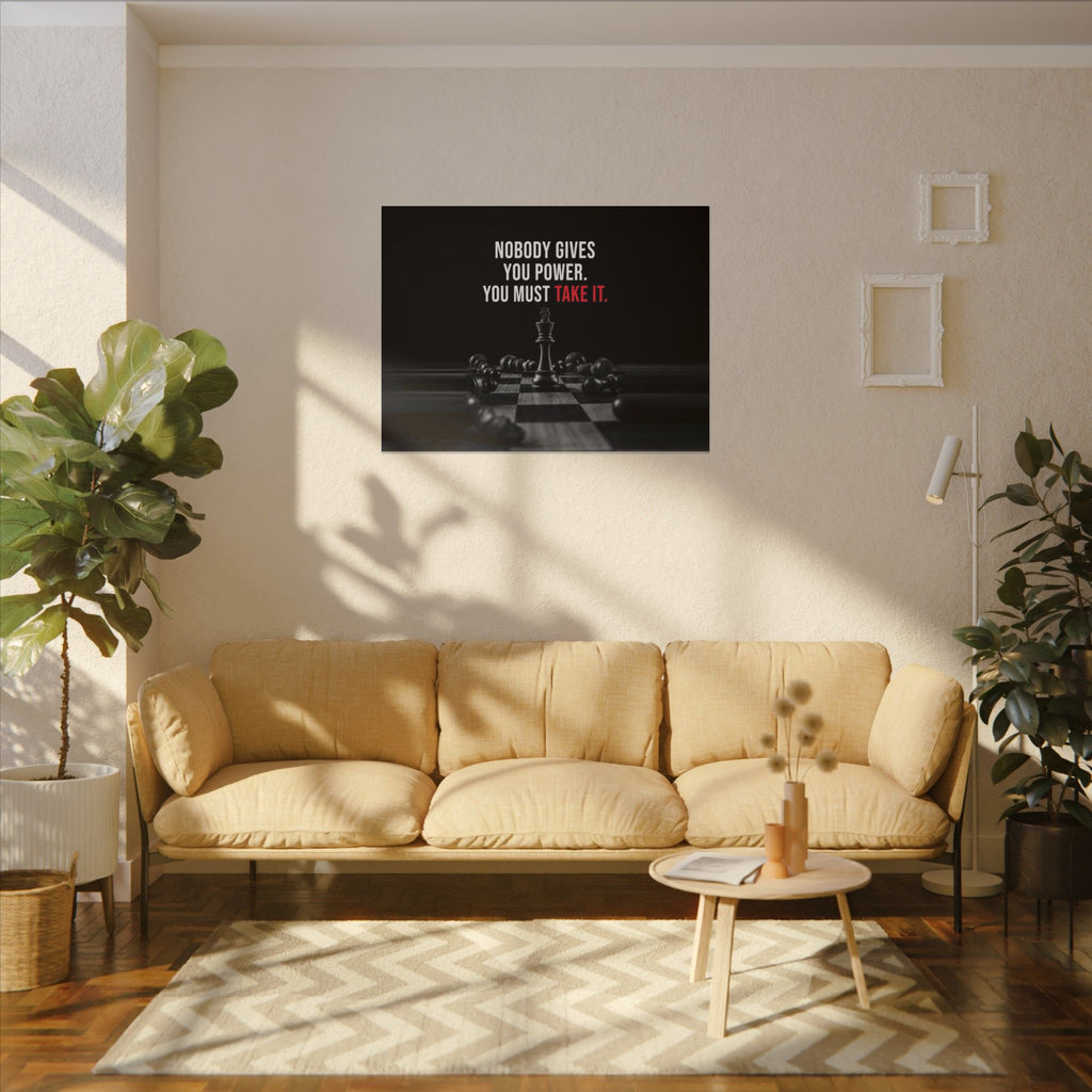 Nobody Gives You Power - Chess Wall Art | Canvas (Landscape)