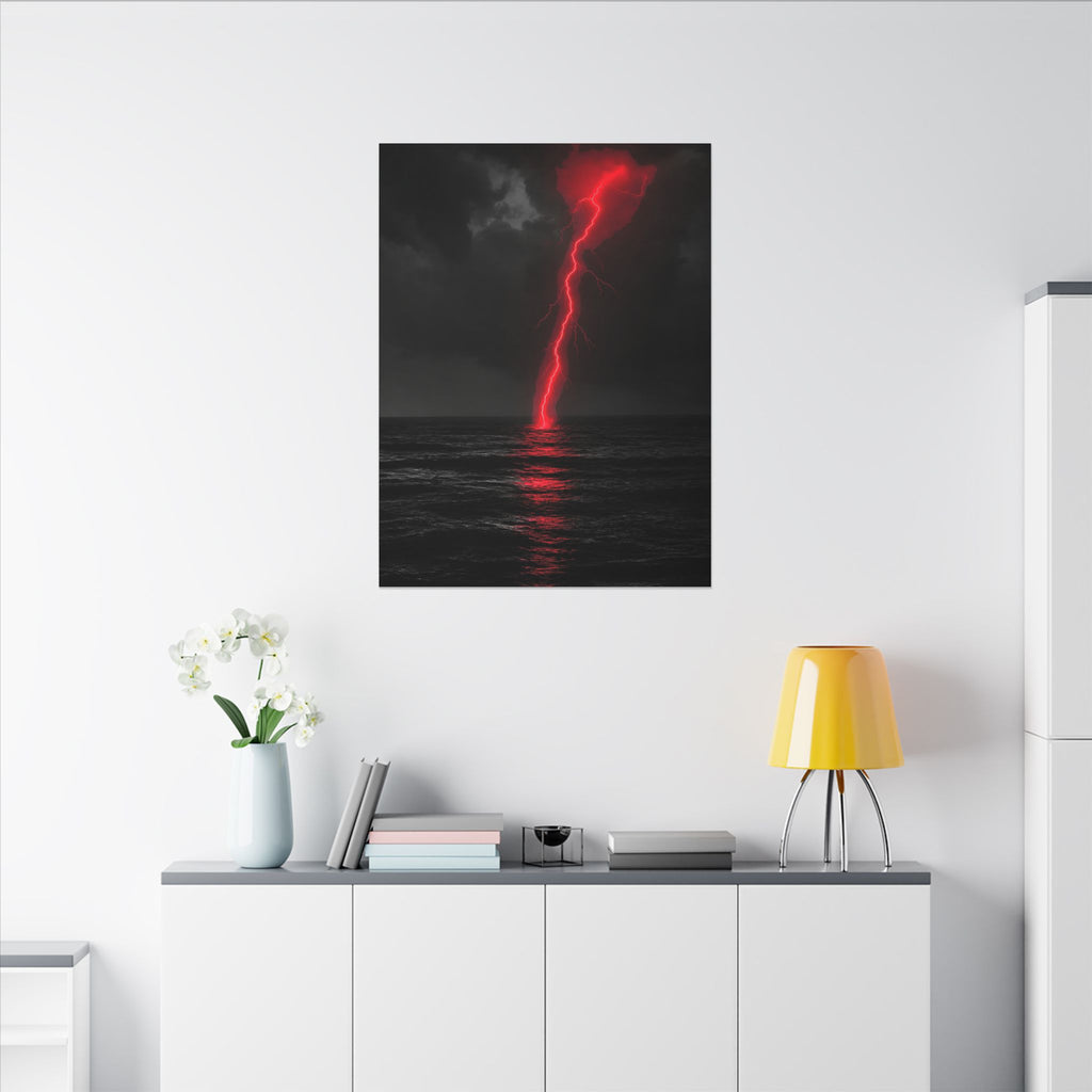 Red Strike - Red And Black Art | Canvas