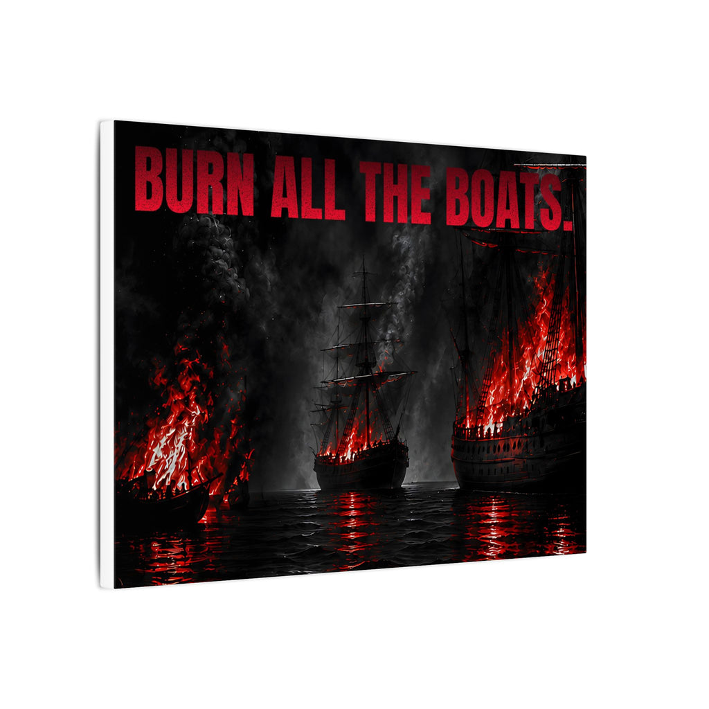 Burn All the Boats - Nautical Wall Art | Canvas (Landscape)