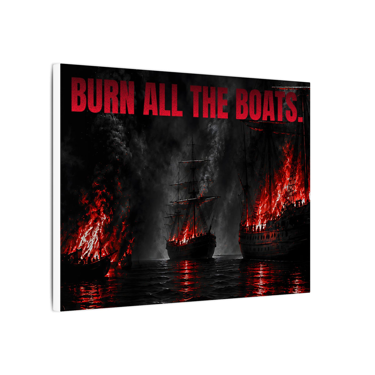 Burn All the Boats - Nautical Wall Art | Canvas (Landscape)