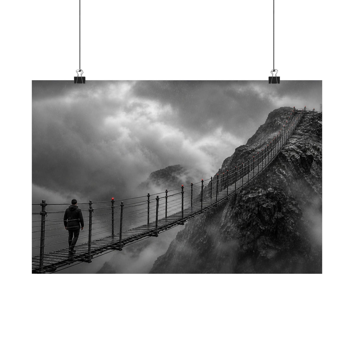 Cross What Scares You - Bedroom Art Prints | Matte Poster (Landscape)