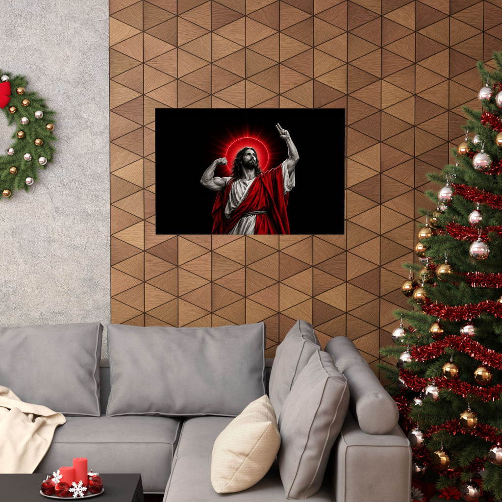 Faith and Iron - Gym Wall Art | Matte Poster (Landscape)