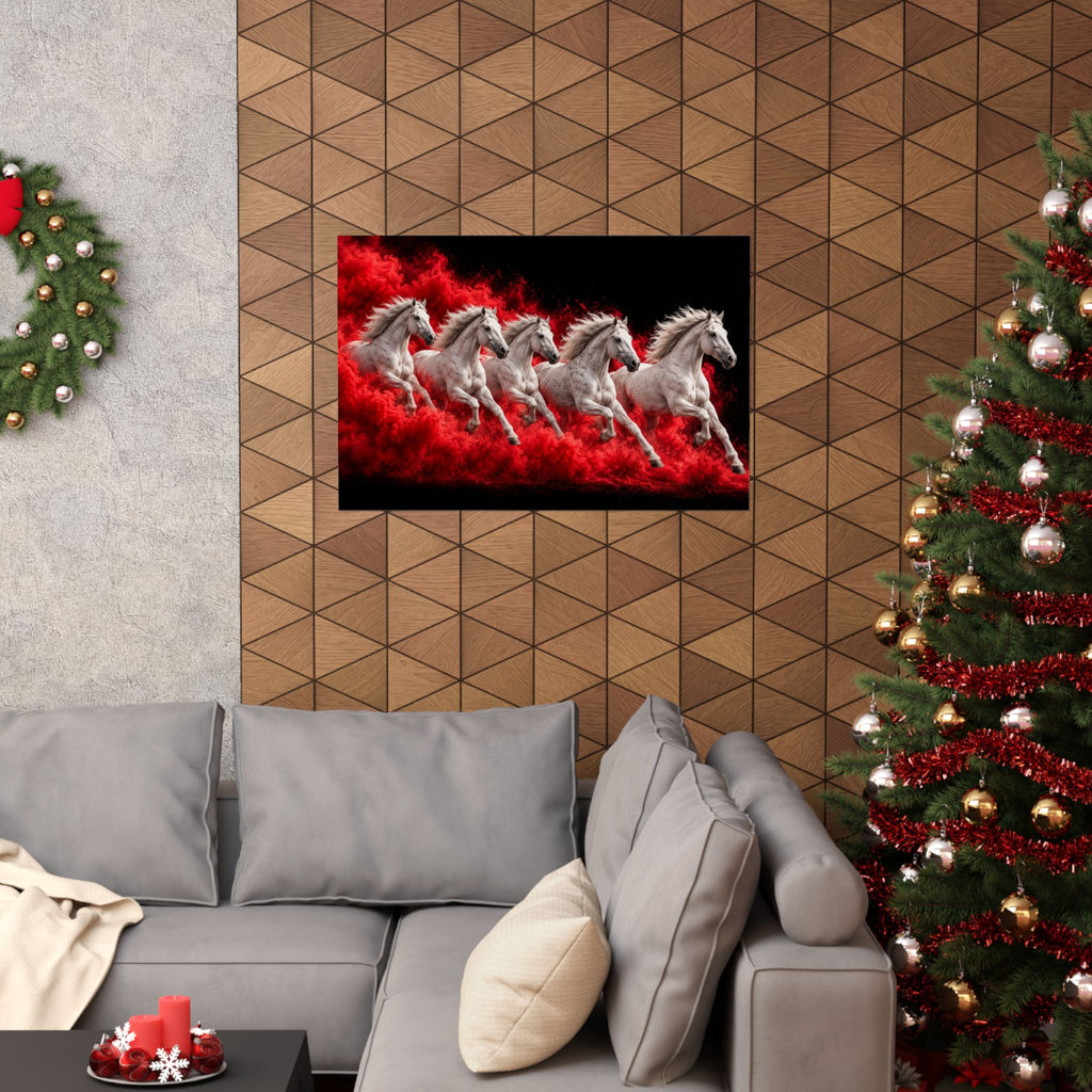 Stampede - Horse Wall Art | Matte Poster (Landscape)