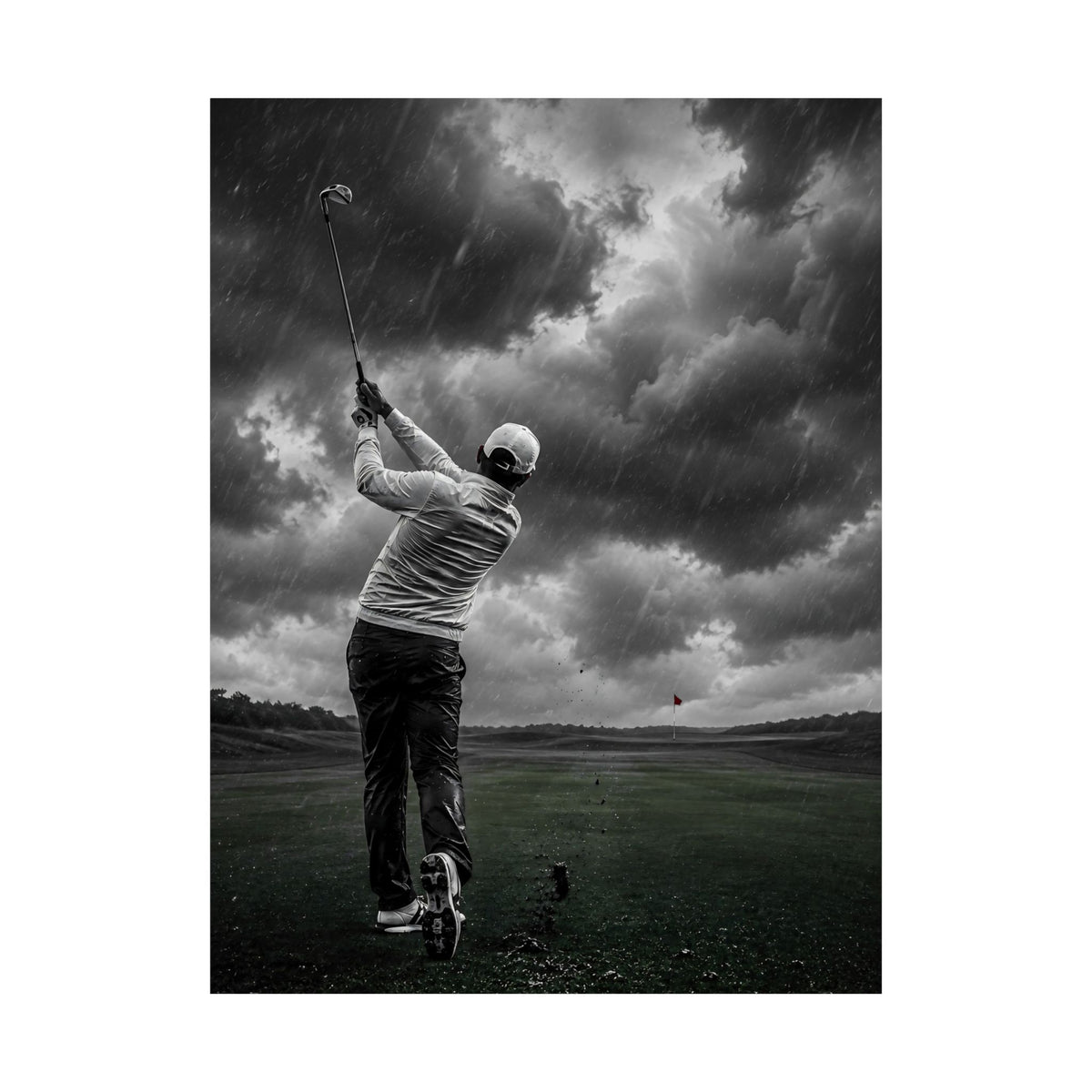 Storm Round - Golf Wall Art | Matte Poster