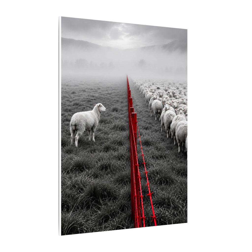 Lone Lamb - Black and White Wall Art | Canvas