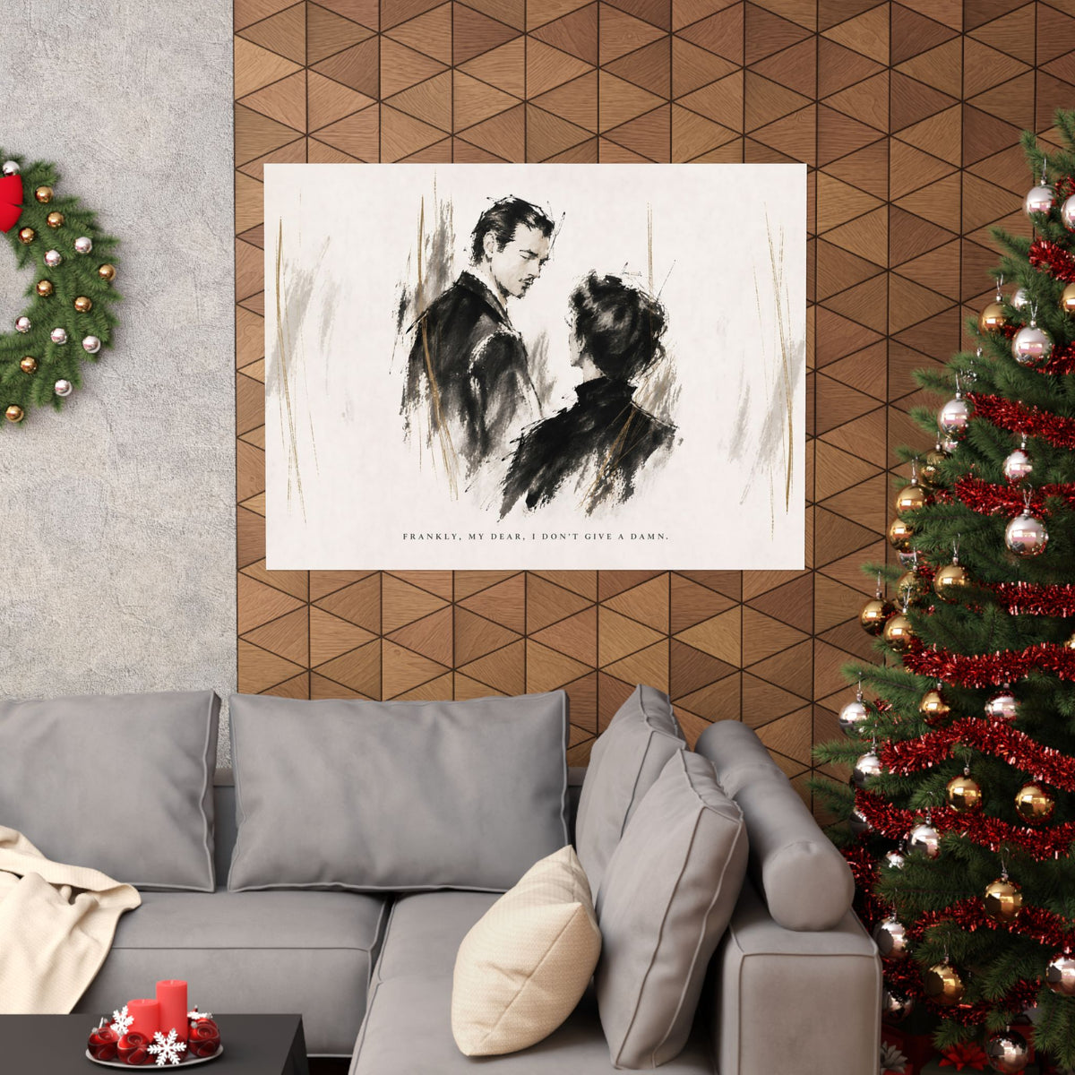 Frankly My Dear - Romantic Noir Wall Art | Matte Poster (Landscape)
