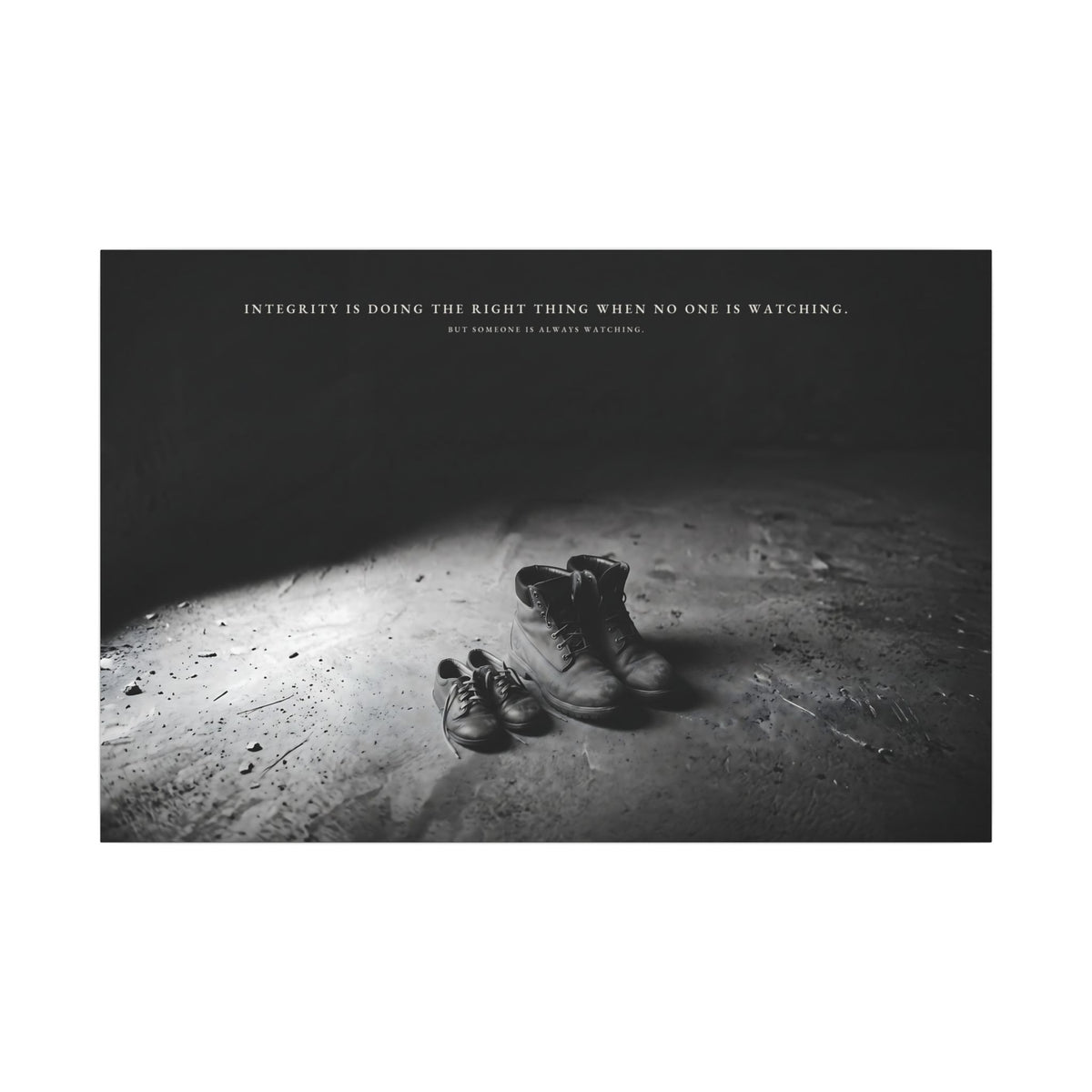 Integrity Is Doing the Right Thing When No One Is Watching - Wall Art | Canvas (Landscape)