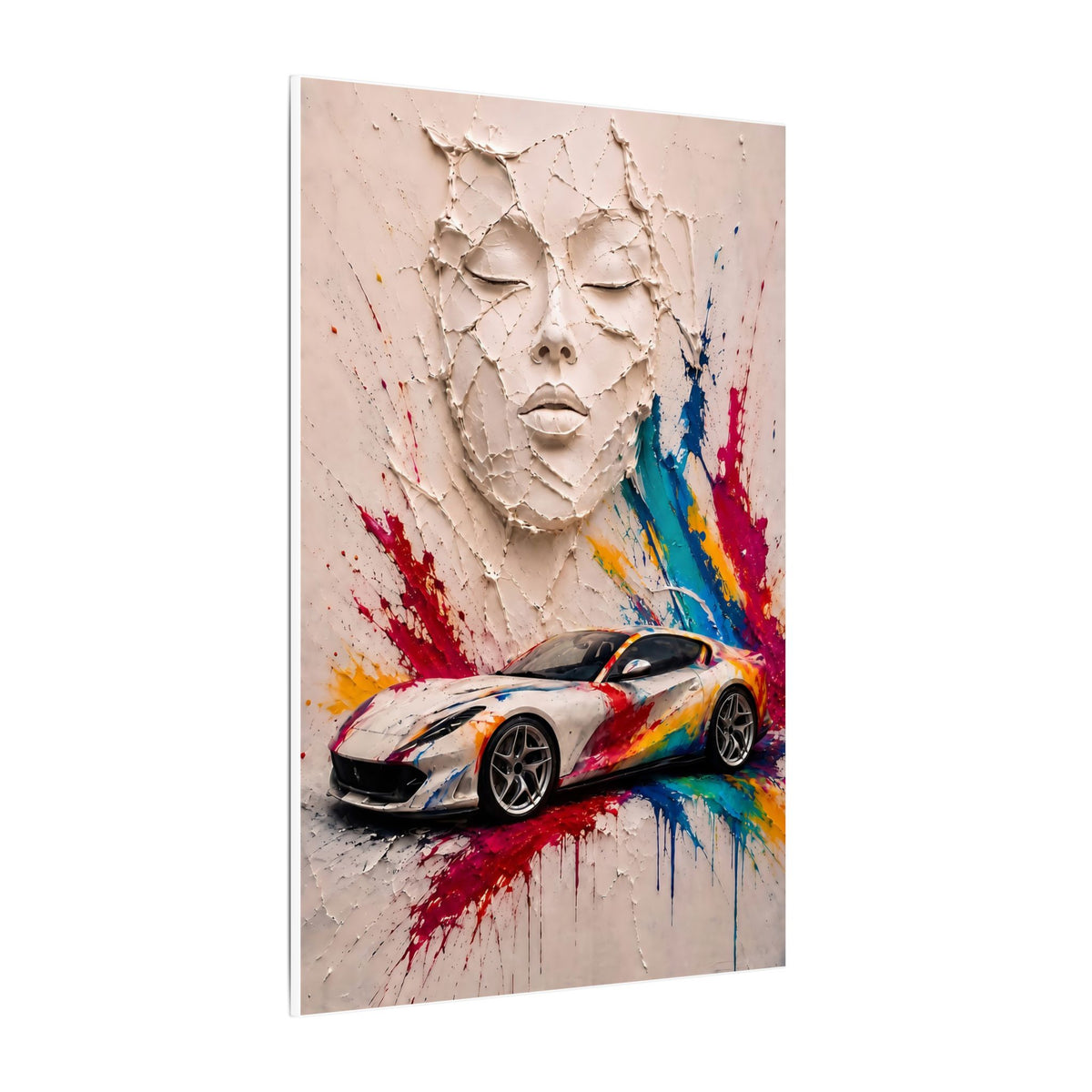 Full Throttle - Supercar Splash Art | Canvas