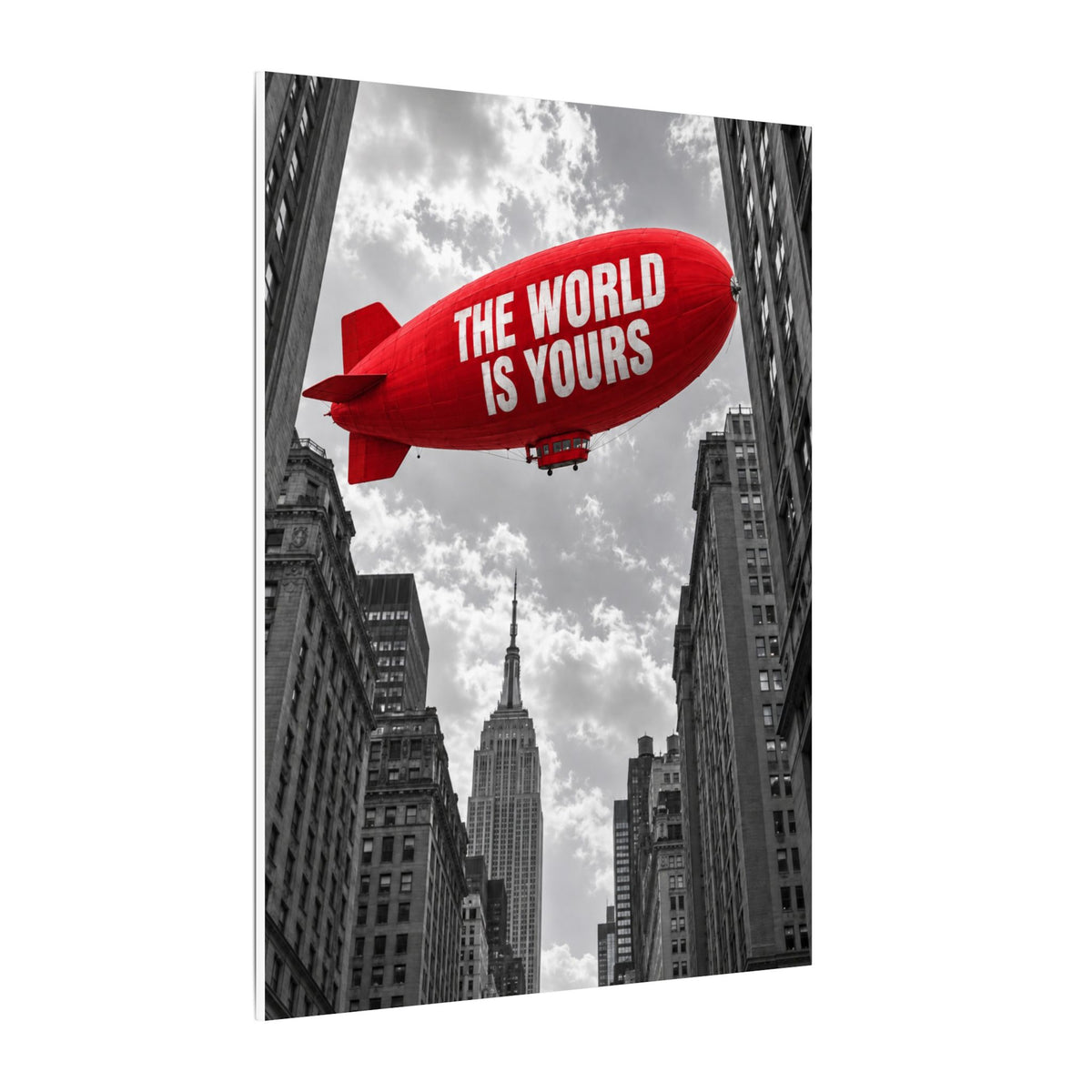 The World Is Yours Blimp - Office Wall Art | Canvas