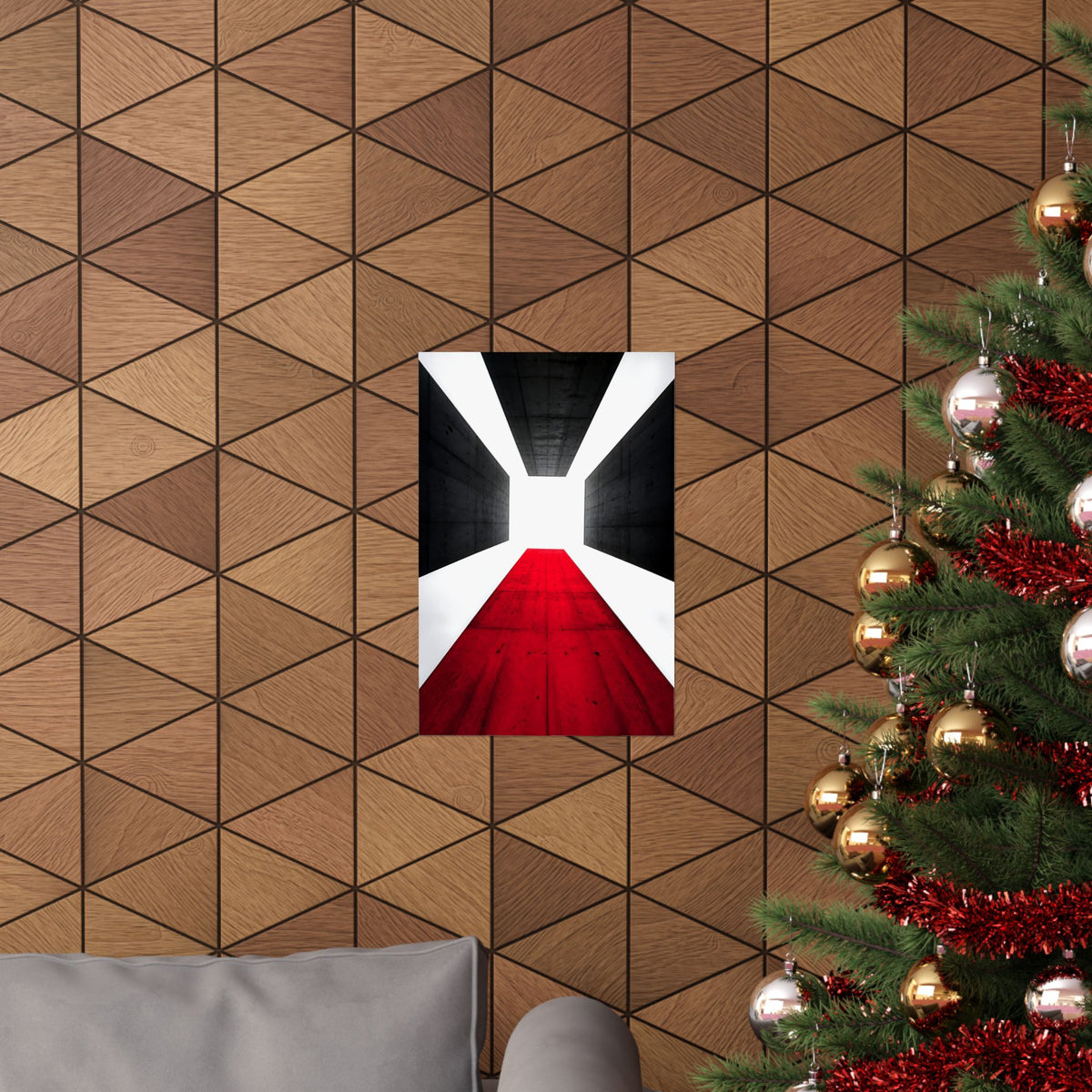 The Red Facade - Red Wall Decor | Matte Poster