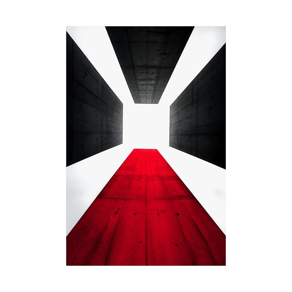The Red Facade - Red Wall Decor | Matte Poster