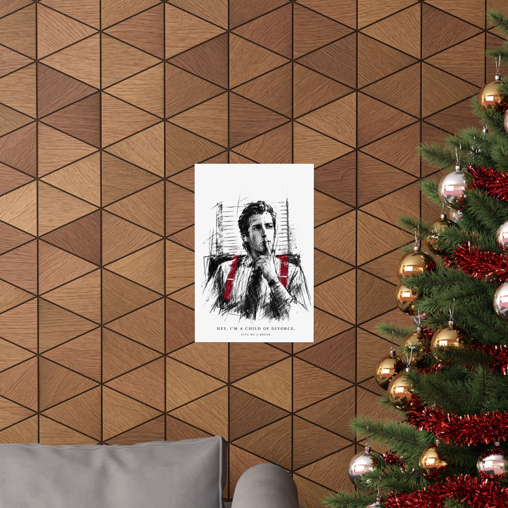 Child of Divorce Sketch - Dark Office Wall Art | Matte Poster