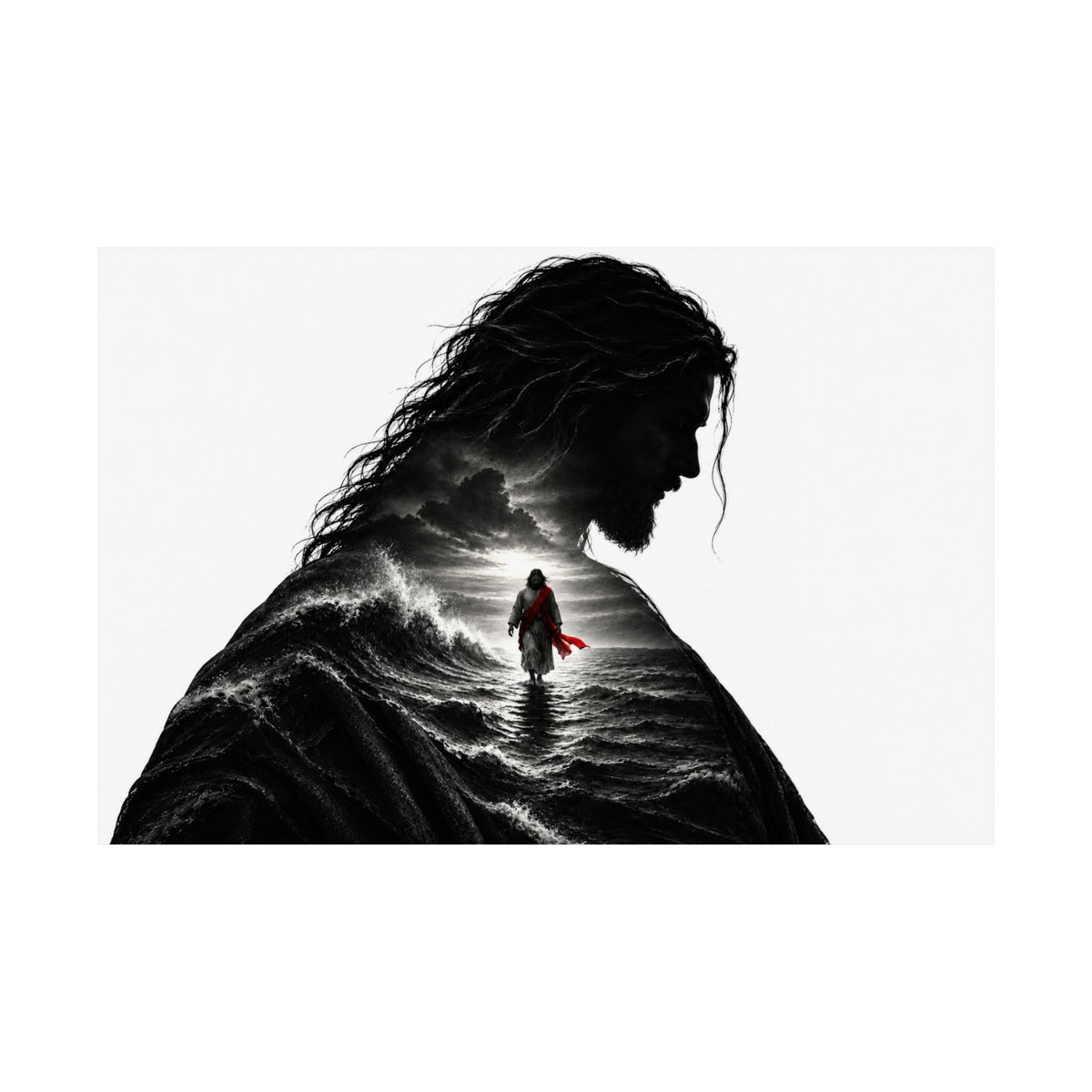 Walk on Water - Christian Wall Art | Matte Poster (Landscape)