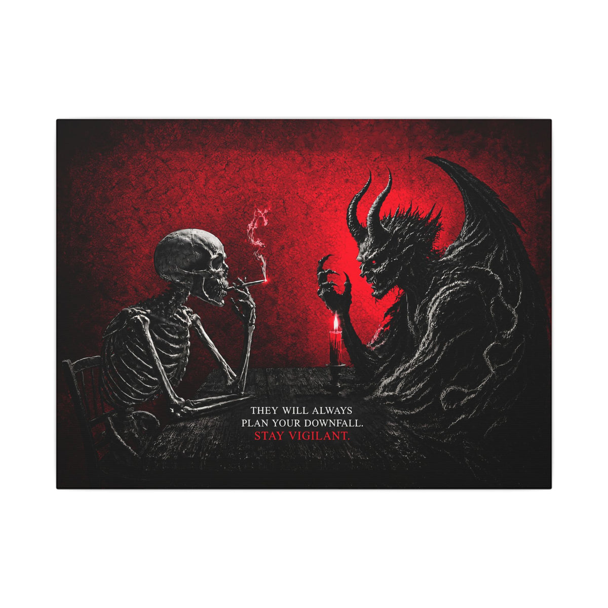 Stay Vigilant - Dark Wall Art | Canvas (Landscape)