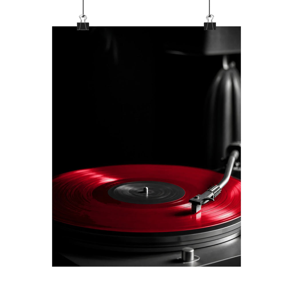 Red Vinyl - Mens Office Wall Art | Matte Poster